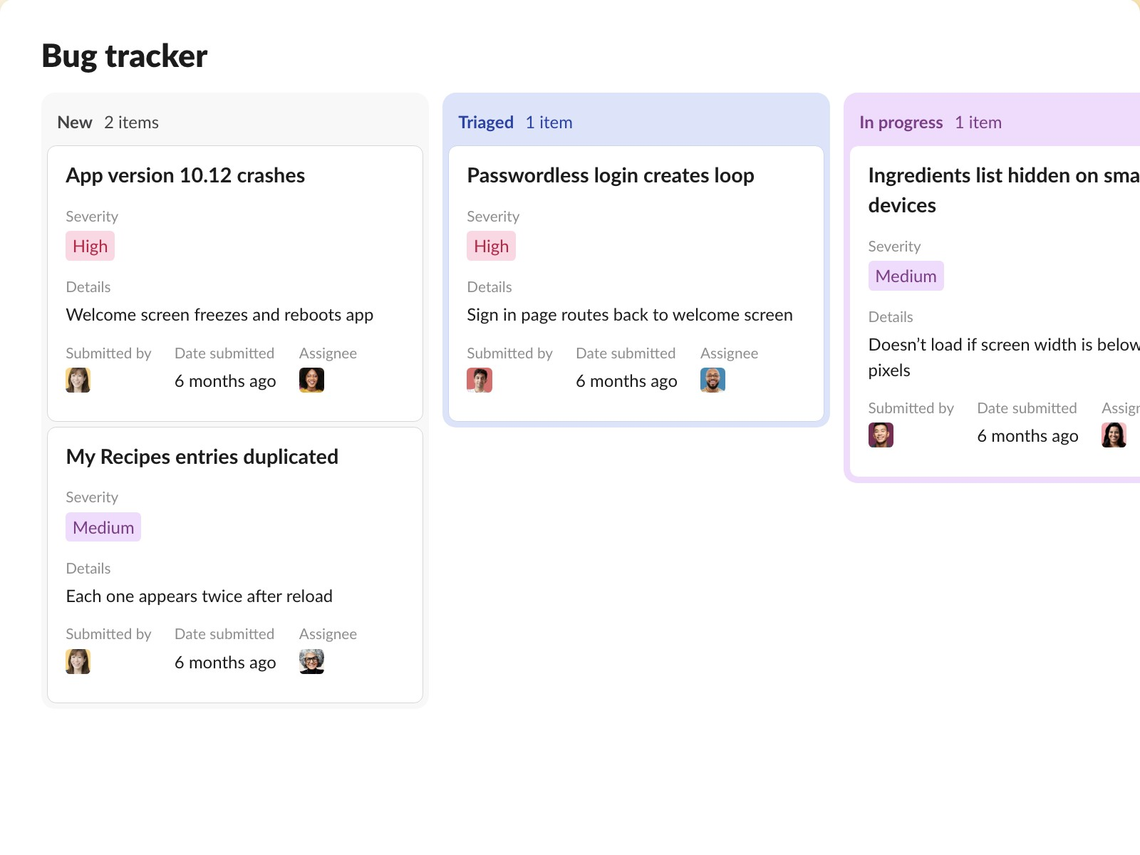 Slack bug tracker