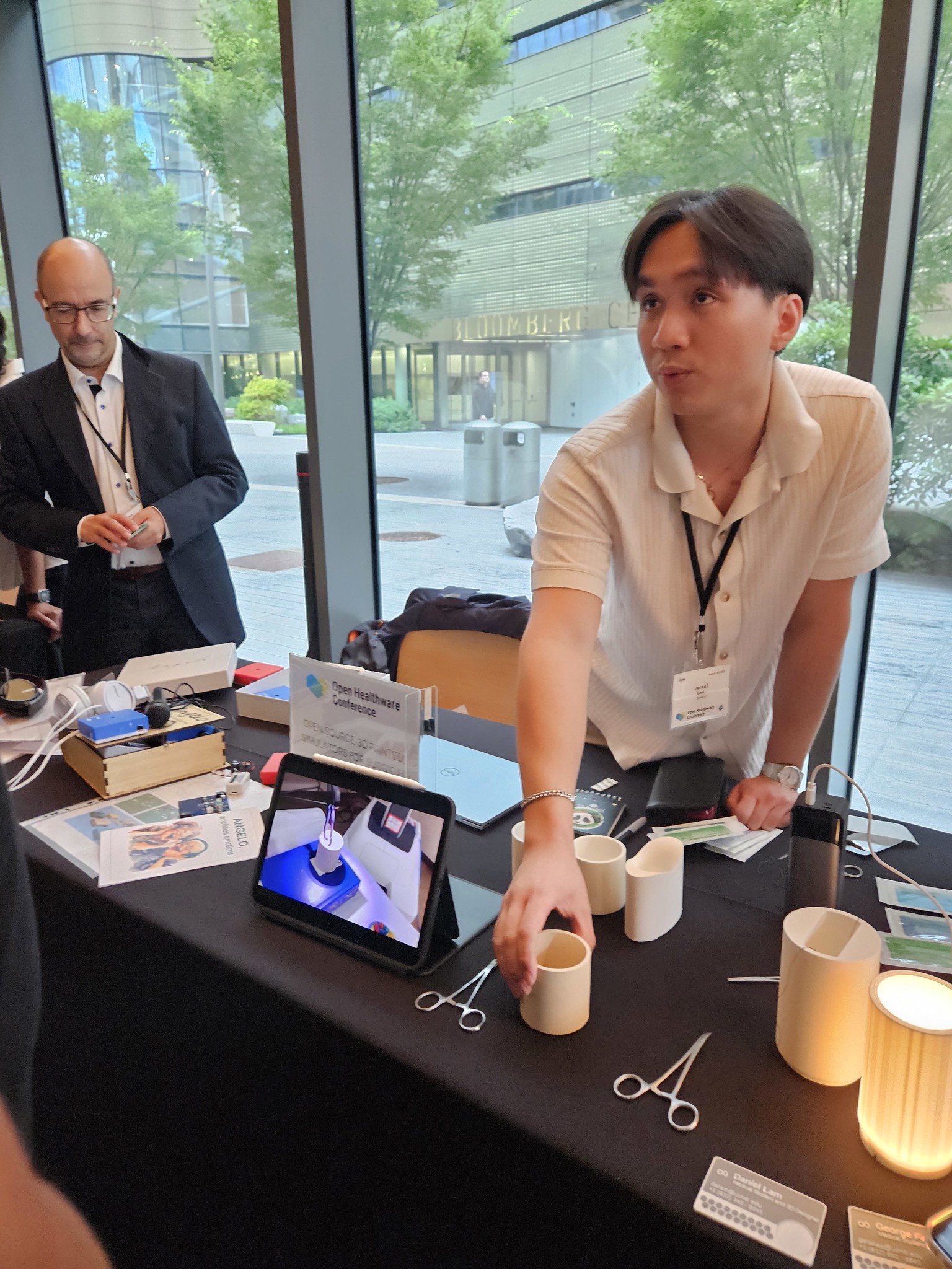 Show and tell table at 2025 Open Healthware Conference