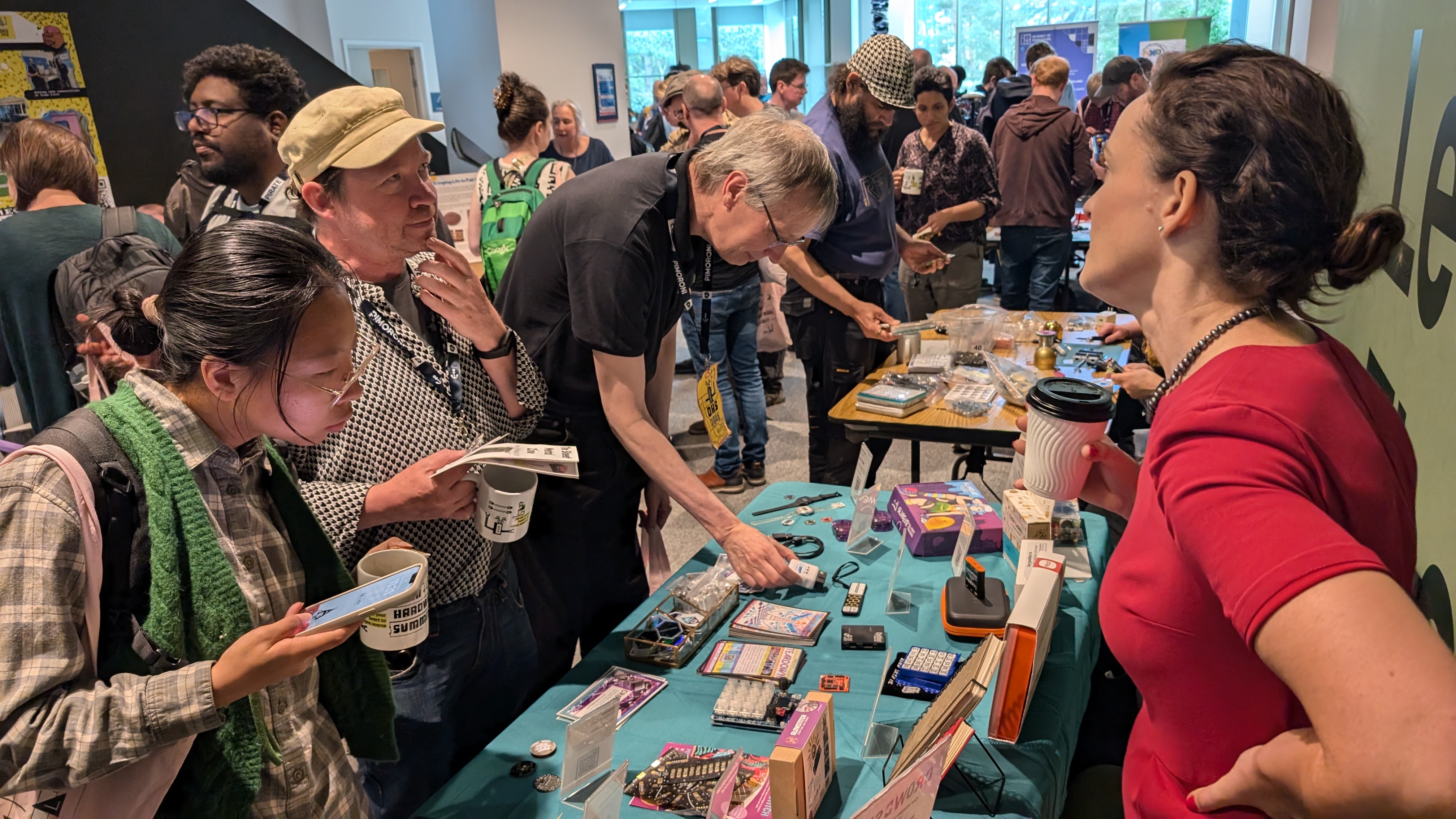 people chatting over hardware