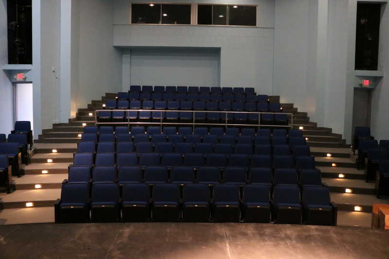 View of the seats from the stage in the C.K. Rickel Theater at Royce Hall for the Fine & Performing Arts