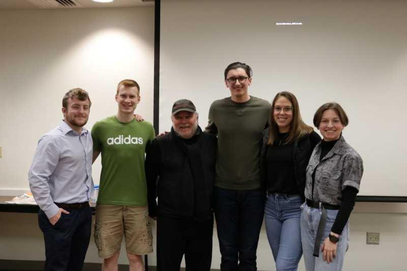 Photograph of Entrepreneurship Students at Lake Erie College, taken after the ideaLab presentation. 