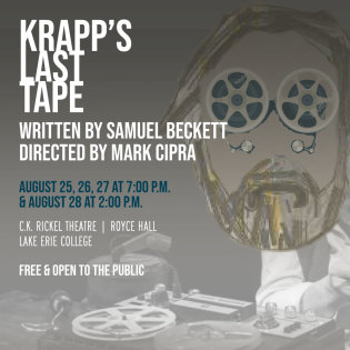Promo Poster for LEC Theater Department's Krapp's Last Tape