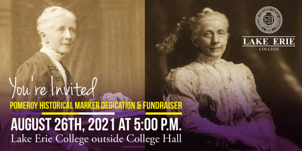 Mary Evans Pomeroy Historical Dedication & Fundraiser Banner 