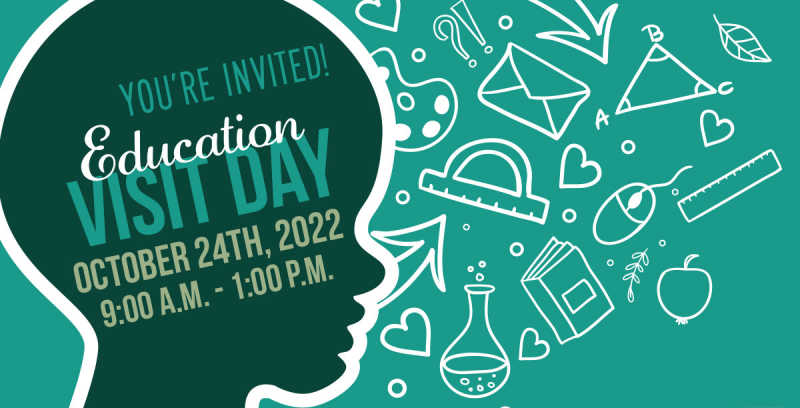 Education Visit Day 2022 Graphic: Event hosted at Lake Erie College in Painesville, Ohio. 