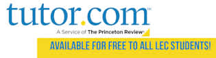 Tutor.com ALC web banner available for free to all LEC students