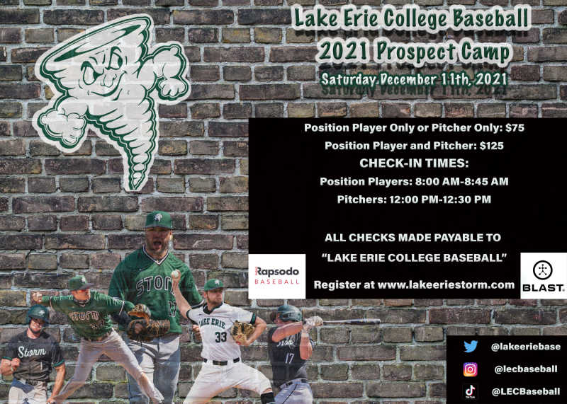 Lake Erie College Baseball Camp Registration Information. 