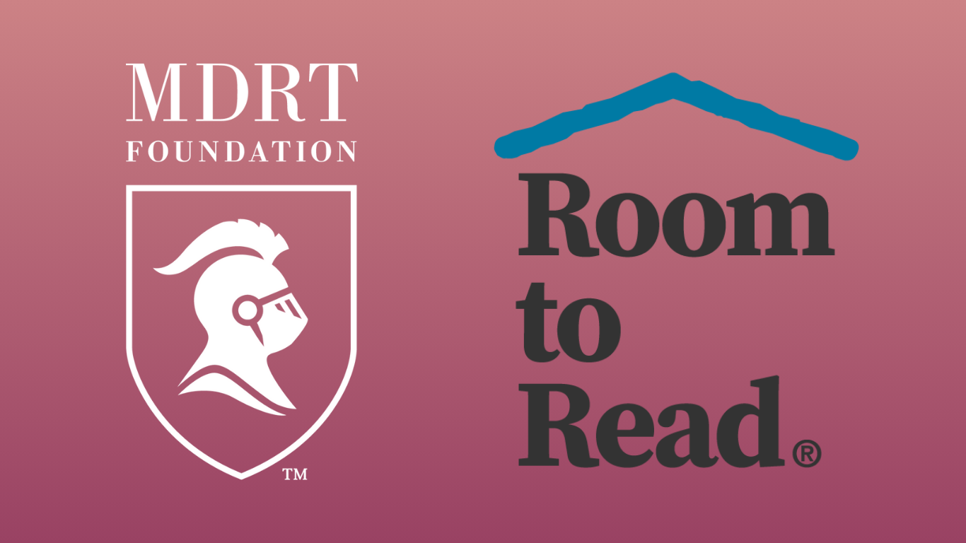 2026 MDRT Annual Meeting charity partner, Room to Read June 7, 2026