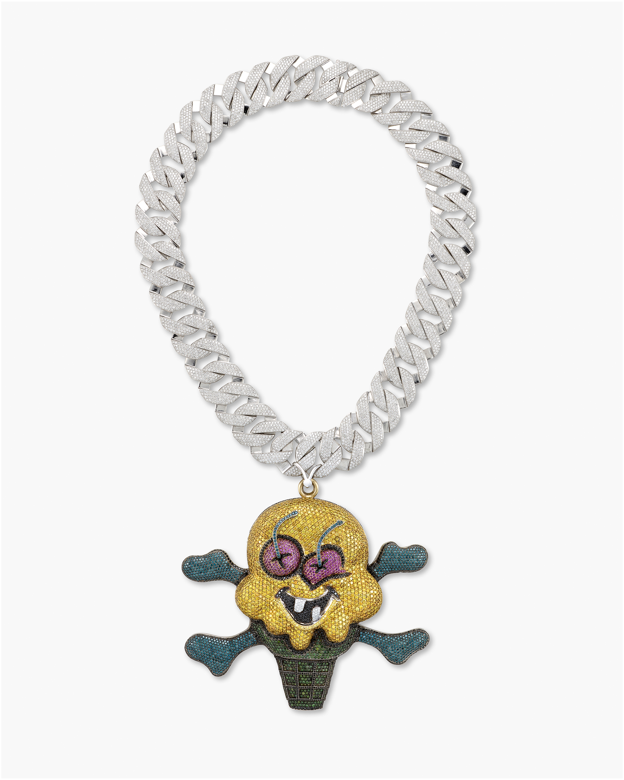 Sold at Auction: Louis Vuitton Chain Links Patches Necklace