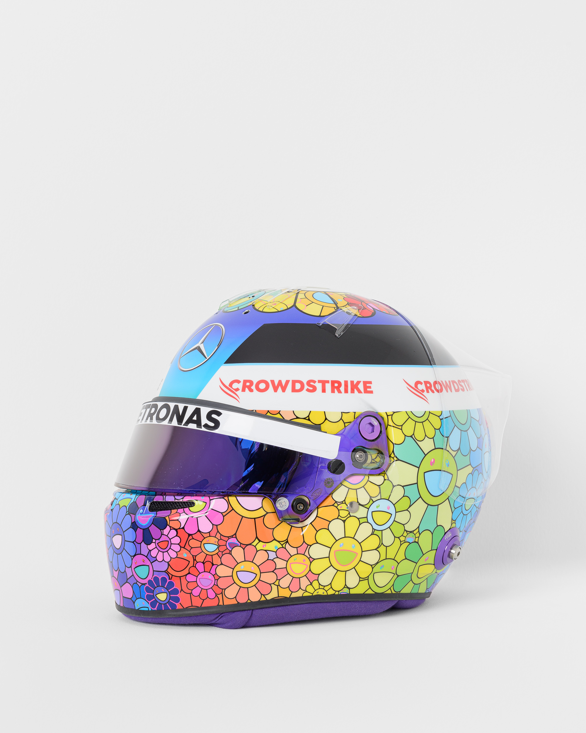Lewis Hamilton At Japanese GP 2023 With New Golden Helmet Home Decor Poster  Canvas - Masteez
