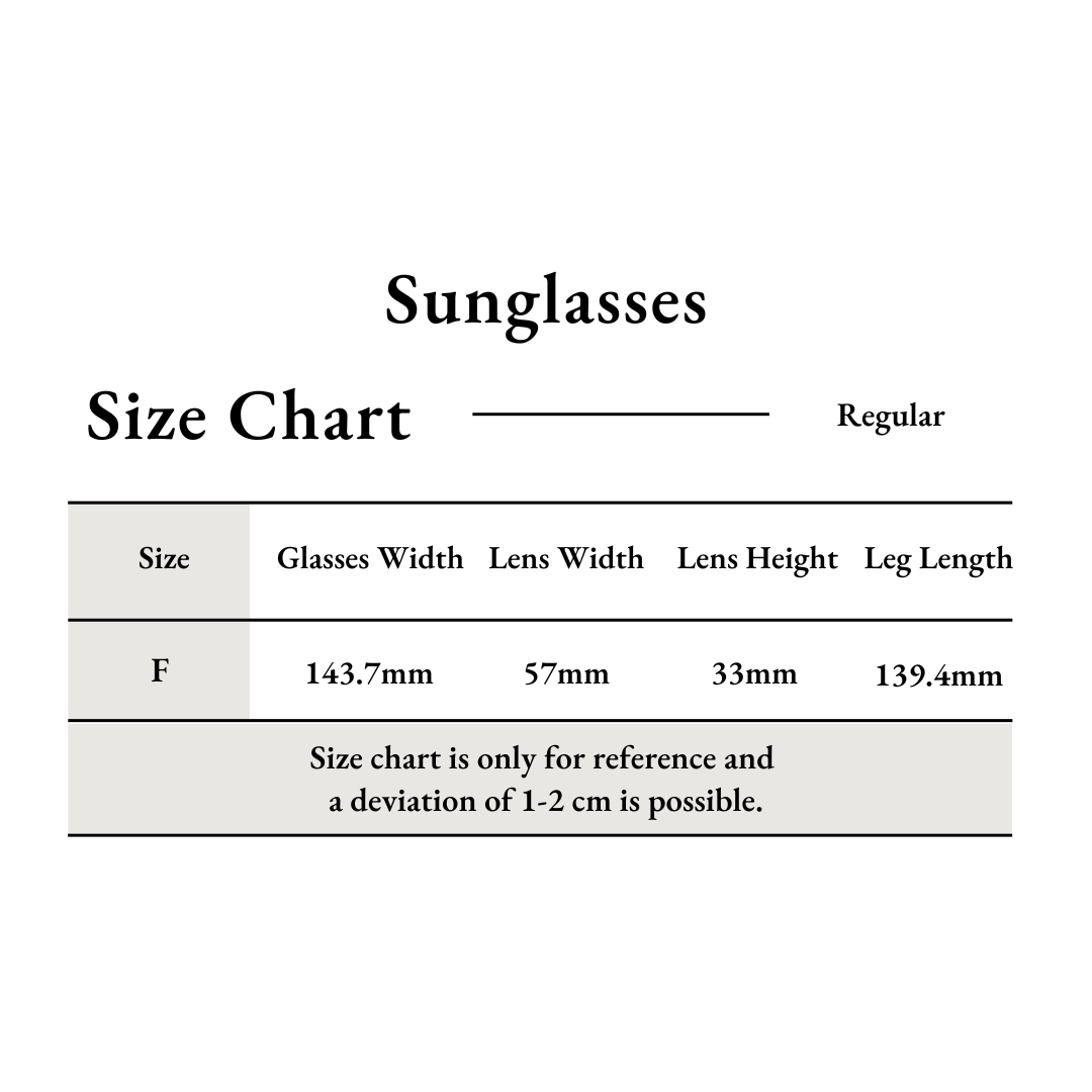 Sunglasses Size Chart