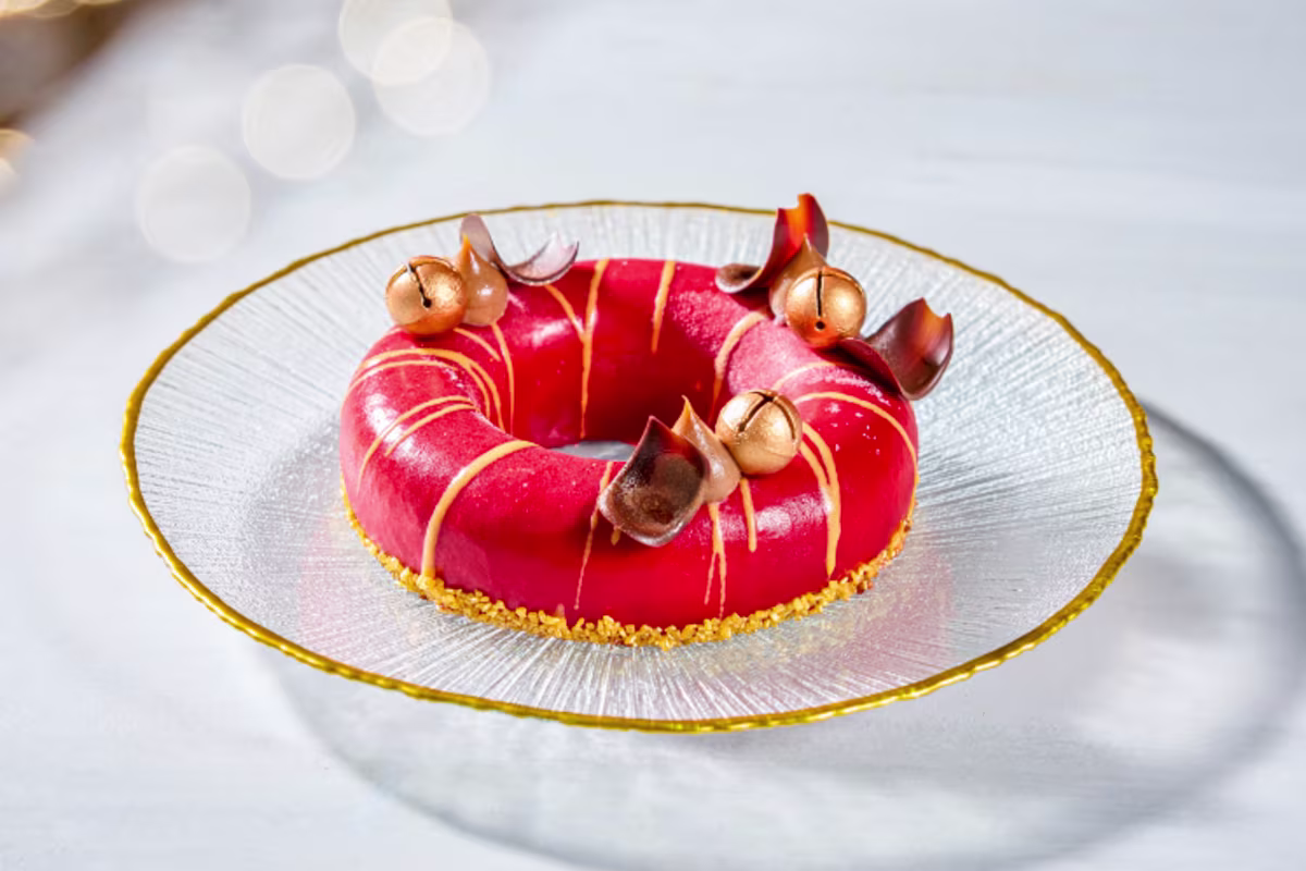 Receptbeeld van feestelijke patisserie