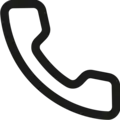 Telefoon icoon zwart