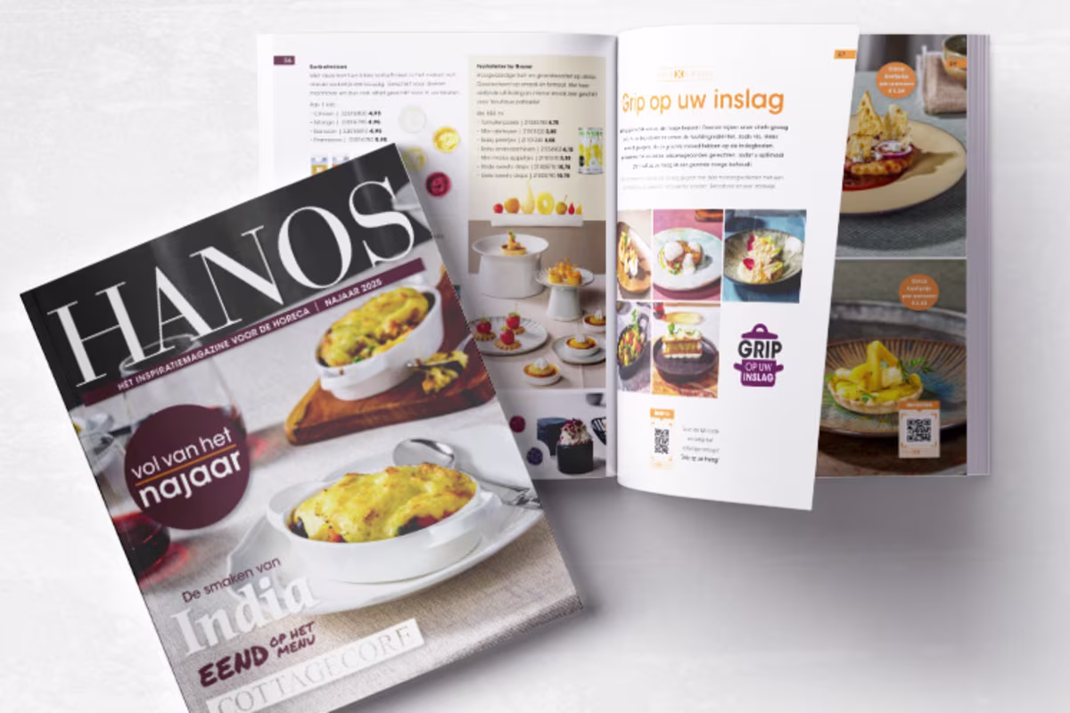 Beeld van opengeslagen HANOS Najaarsmagazine 2025