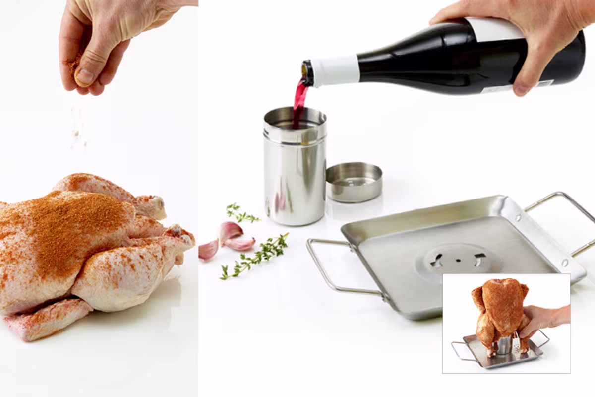 Voorbeeld van de Gevogeltestomer voor de BBQ