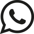 Whatsapp icoon zwart