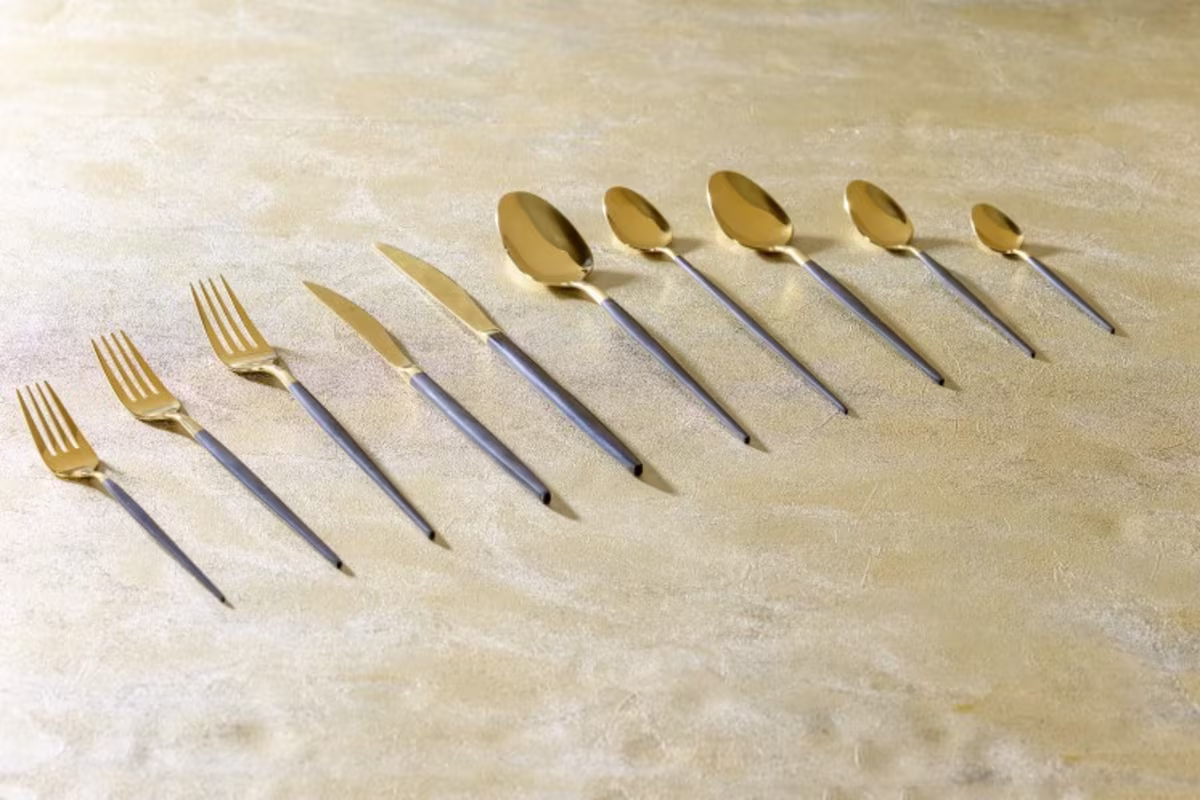 Tableware bestekserie Soprano goud beeld