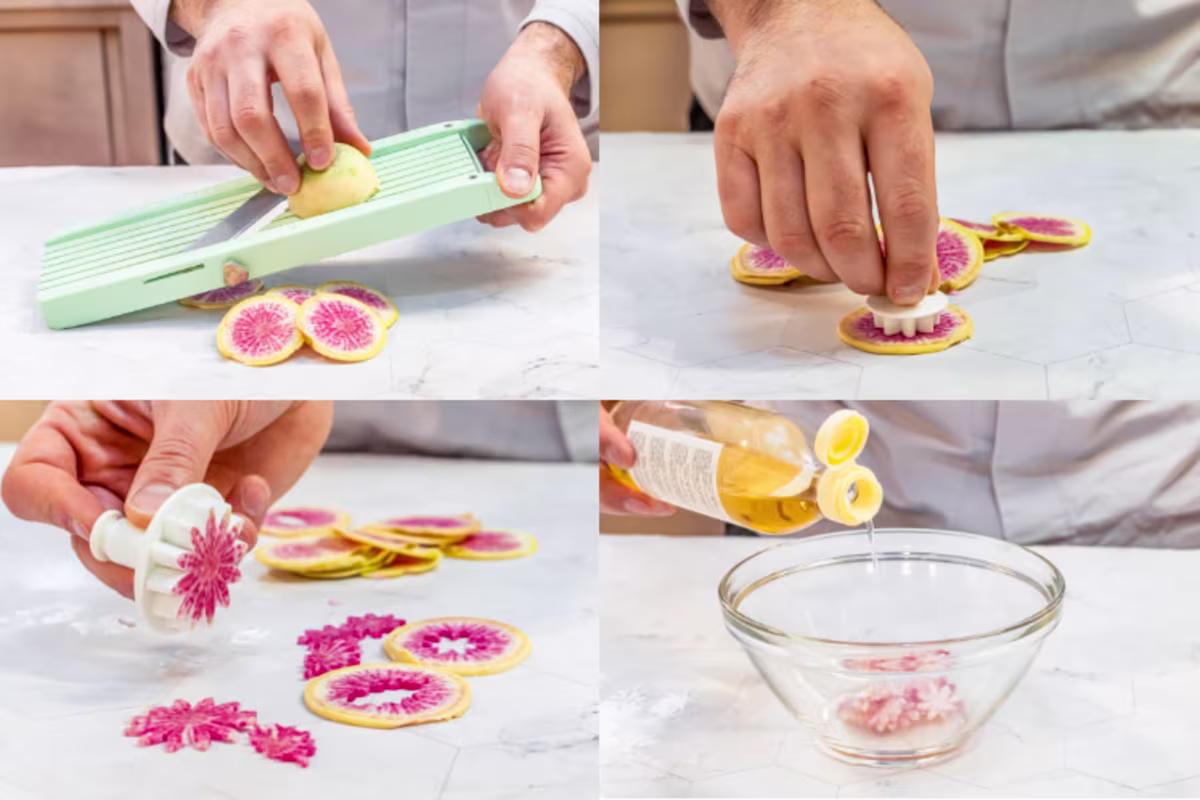 Sfeerbeeld Voorjaar Eetbare bloemen plunger steker