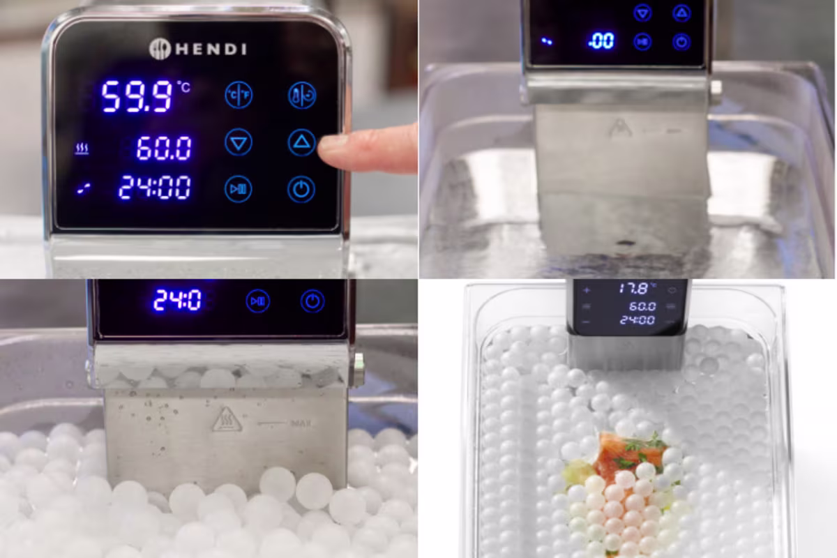 Beeld instructie van het sous-vide machine