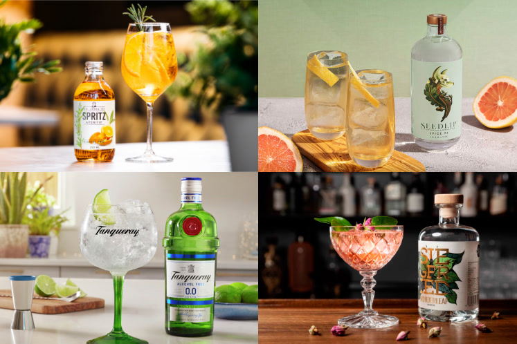 Sfeerbeeld van verschillende alcoholvrije cocktailrecepten