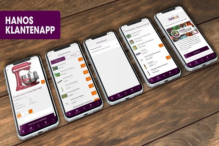 Voorbeeld van weergaven in de HANOS klantenapp