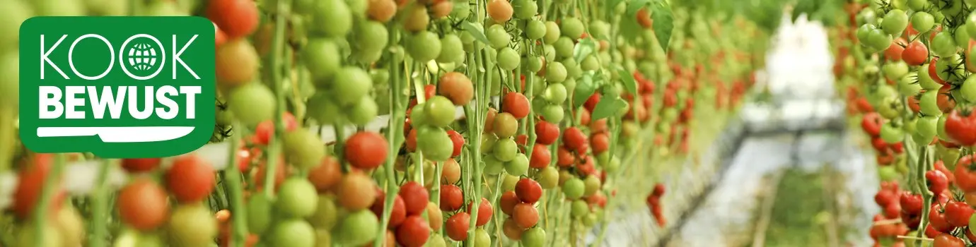 KOOK BEWUST Van den Belt tomaten banner