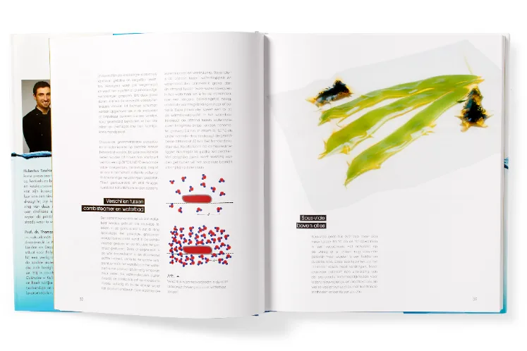 Sous vide boek opengeslagen. 60 recepten in het boek.