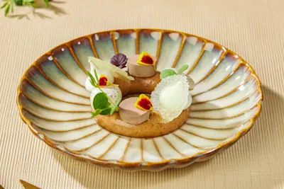 Sfeerbeeld van gerecht met alternatieve foie gras