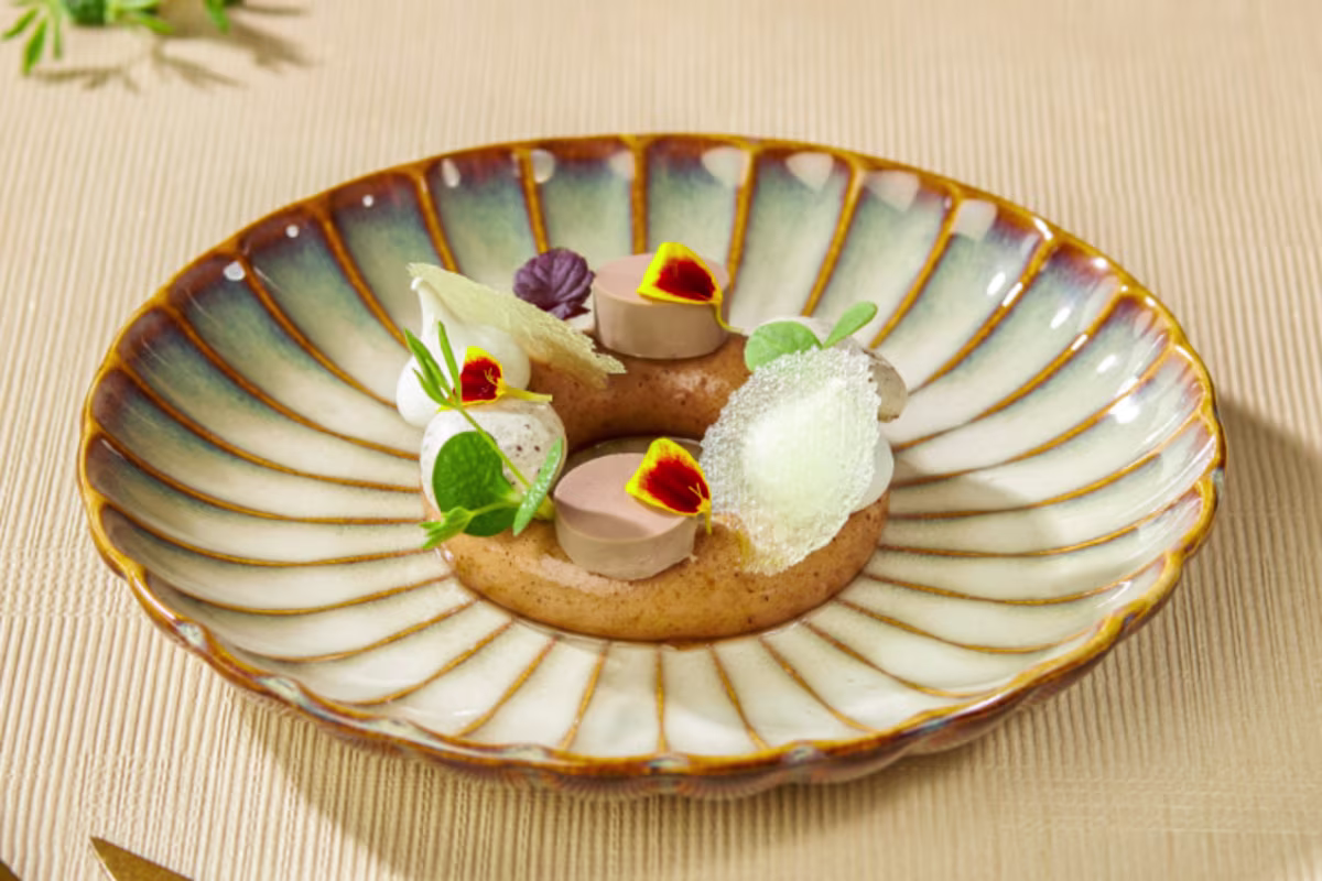 Sfeerbeeld van gerecht met alternatieve foie gras