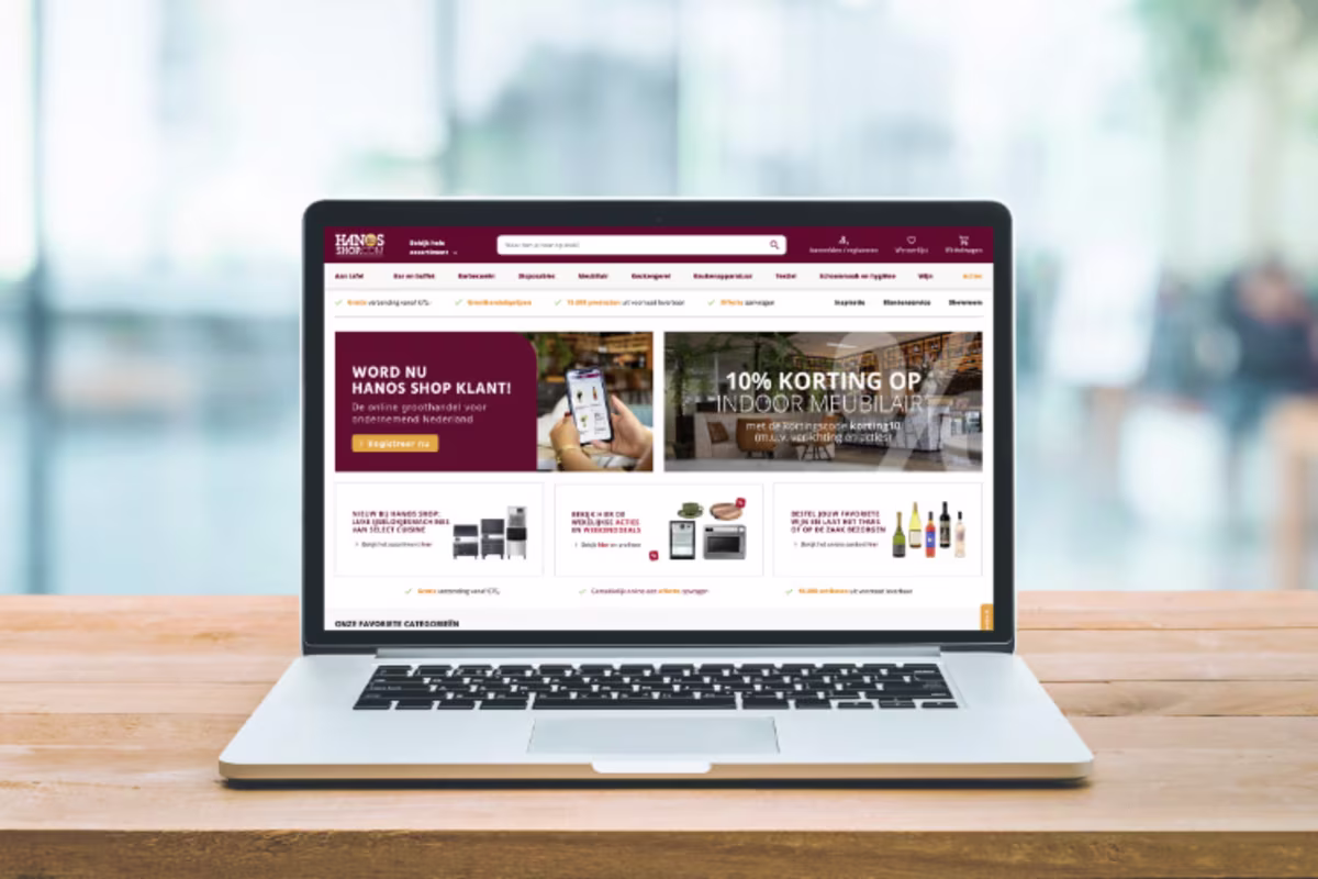 Sfeerbeeld van HANOS SHOP website