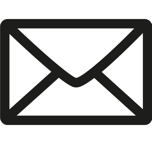 Mail icoon zwart