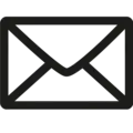 Mail icoon zwart