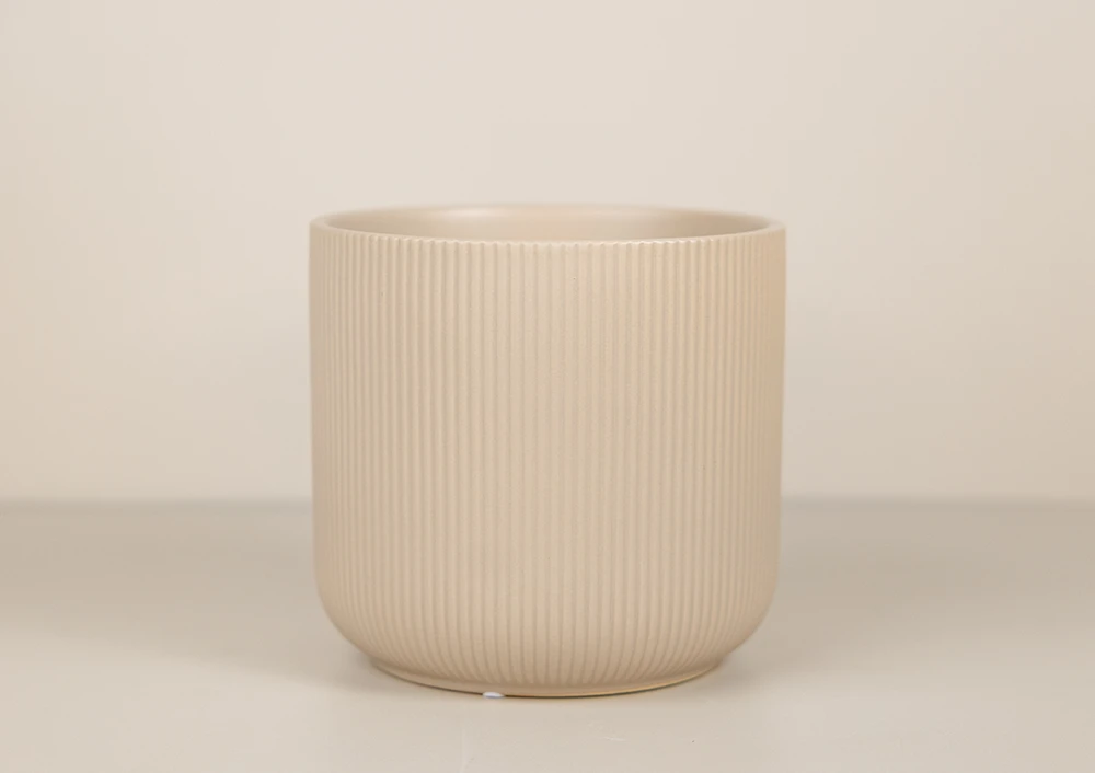 Textured Ribbed Ceramic Pot Shop Contemporary Indoor Plant Containers | Bachman's