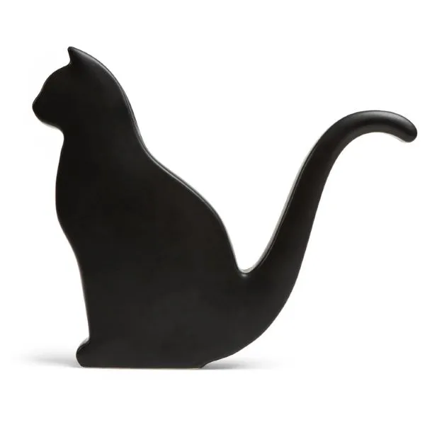 Black Cat Porcelain Watering Can | Decorative Ceramic Planter Tool