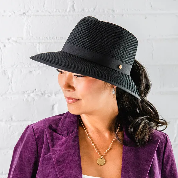Women’s Fedora Ponytail Hat NWT Women main image 2