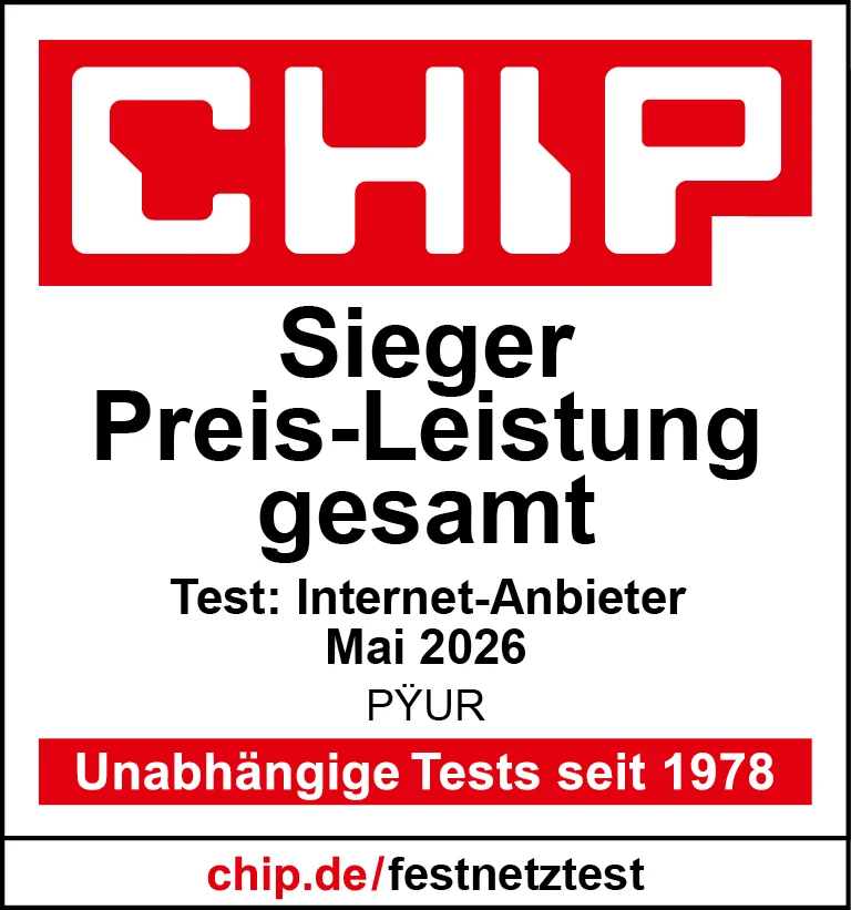 chip.de Festnetztest: PŸUR als Sieger Preis-Leistung gesamt Mai 2026