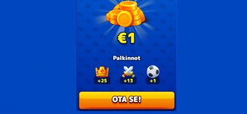 4. Nostamasi lelu määrittää saamasi palkinnon.