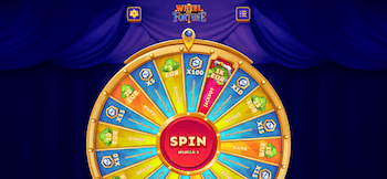 Klikkaa punaista "Spin" -nappulaa