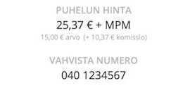 Soita annettuun puhelinnumeroon