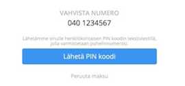 Vahvista numerosi tekstiviestillä