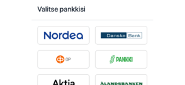 2. Klikkaa listalta oma kotimainen verkkopankkisi