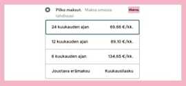 Pilko maksu useampaan osaan