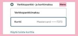 Ensimmäinen vaihtoehto on tehdä suoramaksu