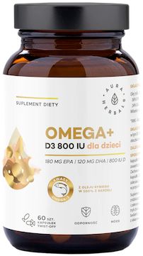Omega + Witamina D3 800 IU dla dzieci