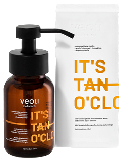 Veoli Botanica IT’S TAN O’CLOCK Samoopalająca pianka z wodą kokosową i ekstraktem z brązowych alg 