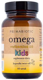 Primabiotic Omega + Witamina D3 Kids - kapsułki twist off