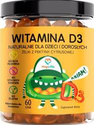 MyVita Witamina D3, naturalne żelki dla dzieci i dorosłych