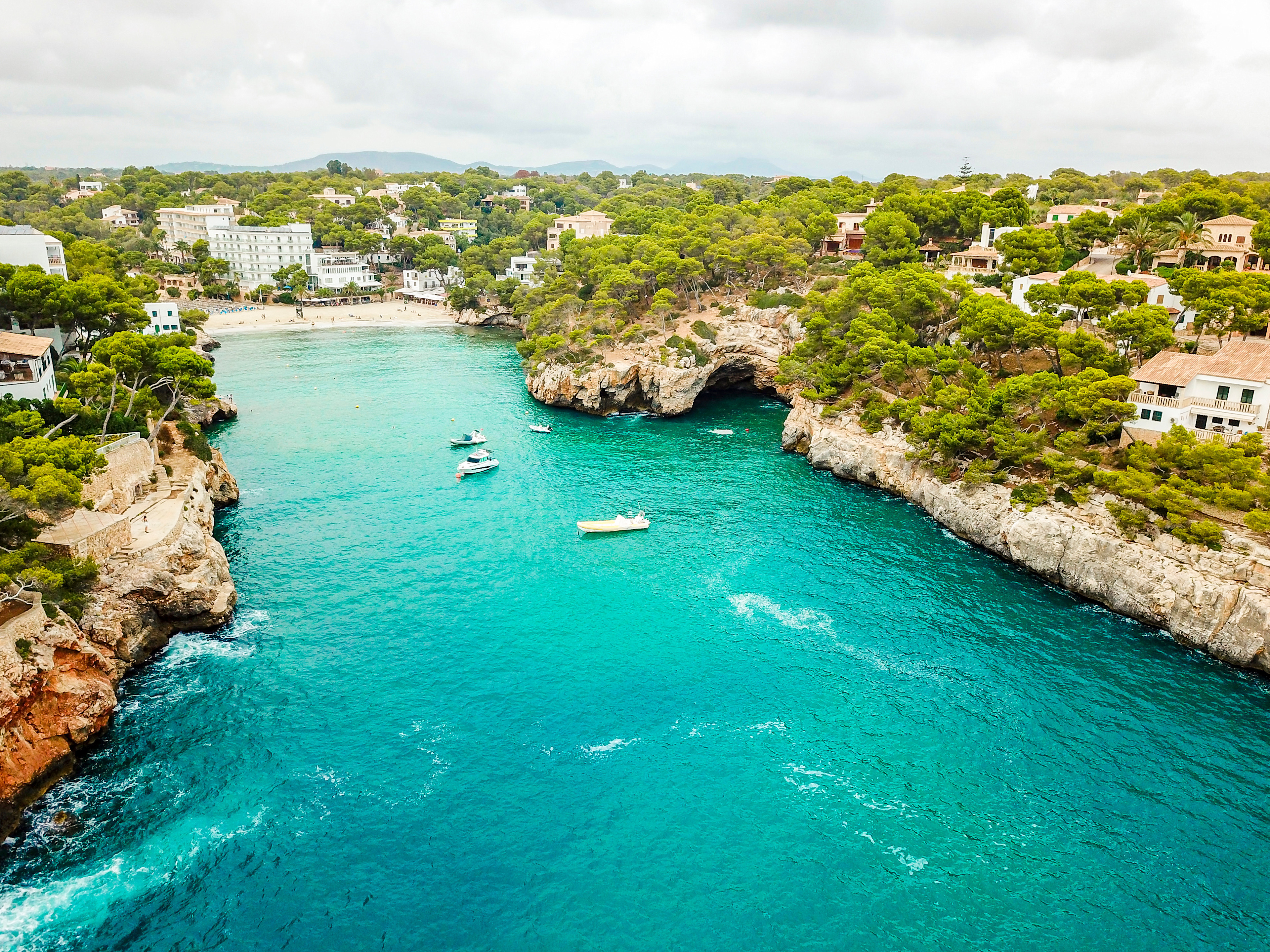 Beautiful beach in Mallorca with crystal blue water.