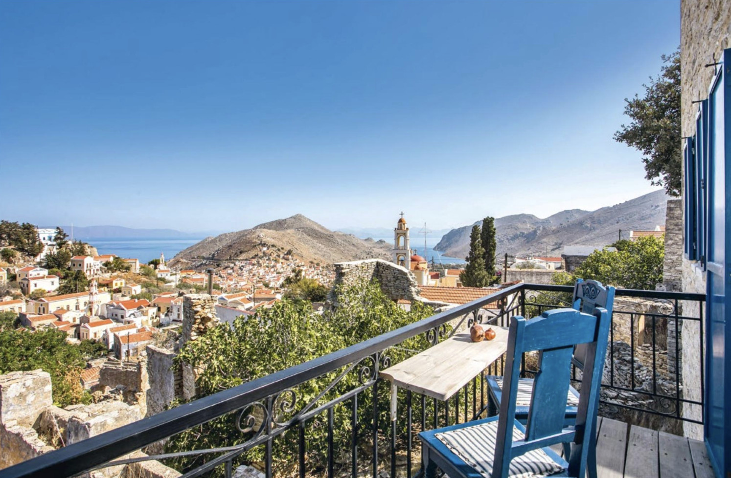 View of Greece from a balcony 