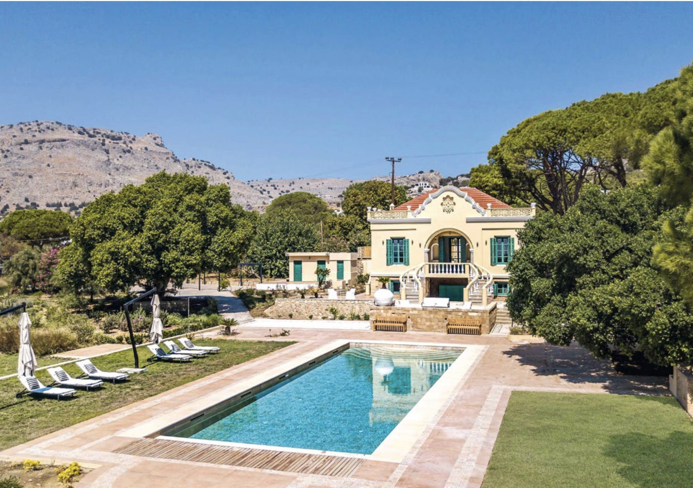 Large greek home with pool 