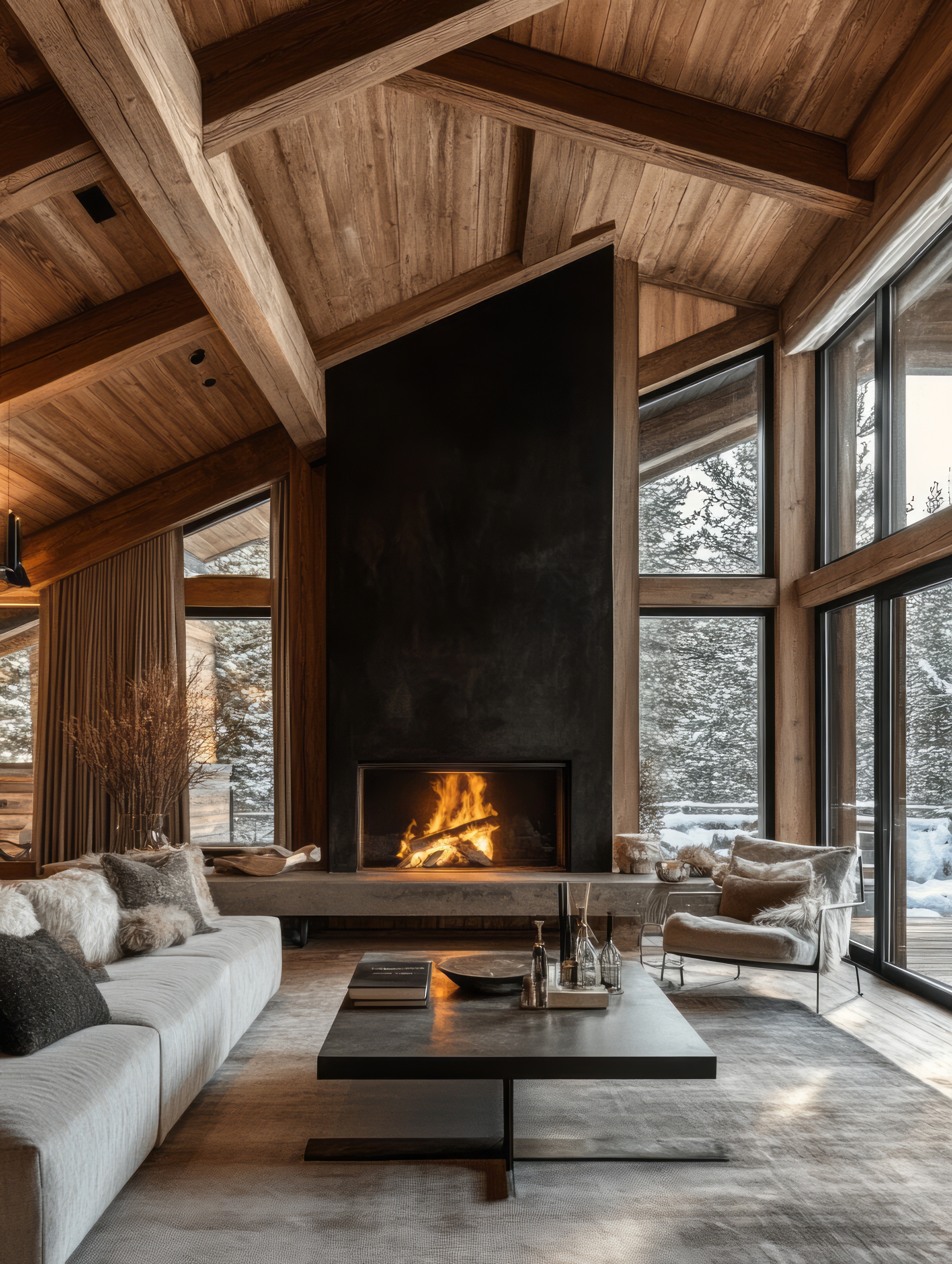 Cozy winter living room 